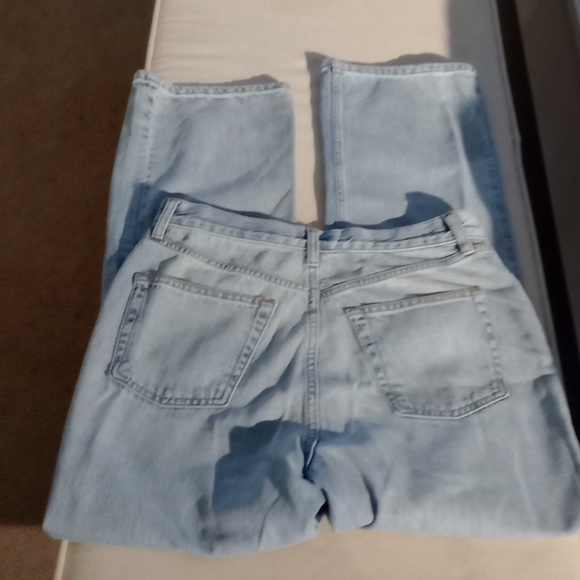 Topshop Light Blue wash Straight Leg Jeans 29W/30L BNWT button fly - Picture 6 of 7